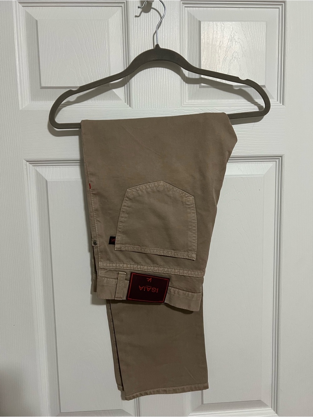 Isaia Tan Cotton Chinos